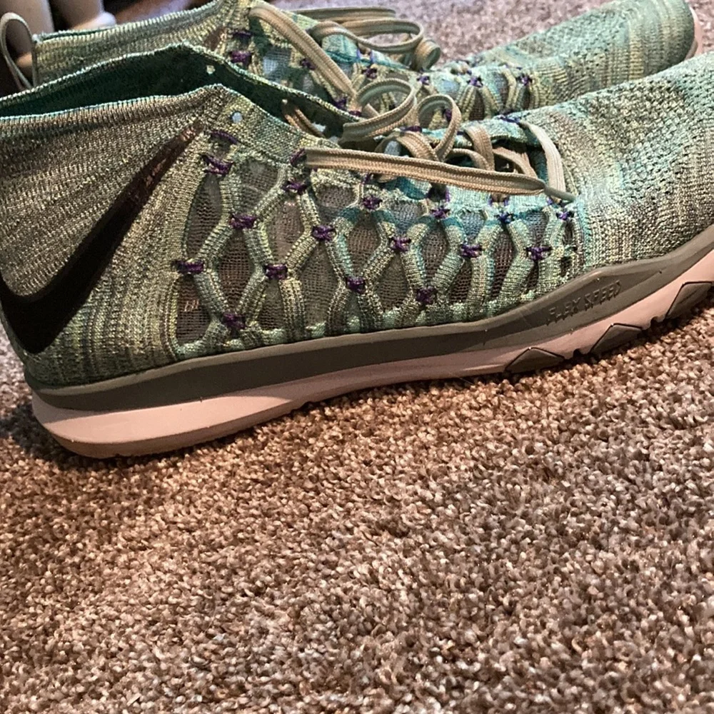 Mens Nike Train Ultrafast Flyknit Enamel Green Black Cannon - Picture 2 of 6